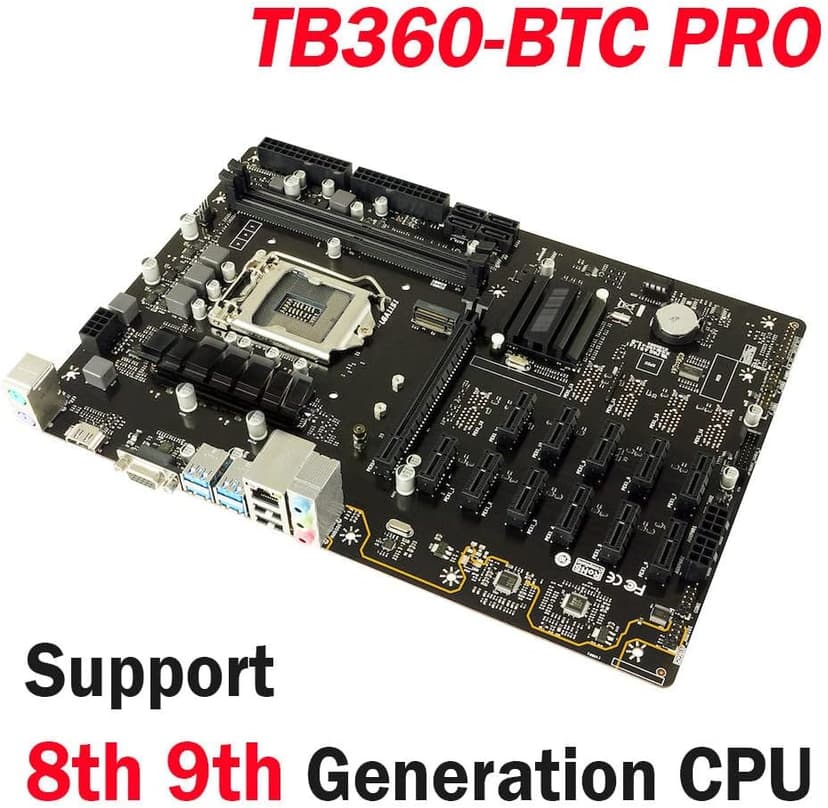 Mining Motherboard for BIOSTAR TB360-BTC PRO 12Video Card LGA 1151 DDR4 for BTC Miner Machine Bitcoin Mining
