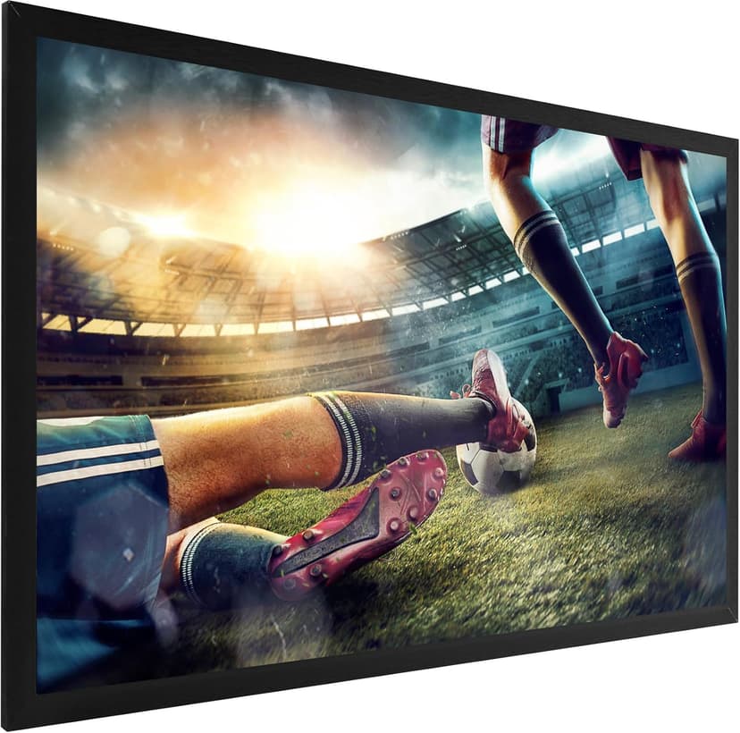 VEVOR Projector Screen Fixed Frame 130inch Diagonal 16:9 Movie Projector Screen 4K HD with Aluminum Frame Projector Screen Wall Mounted for Home Theater Office