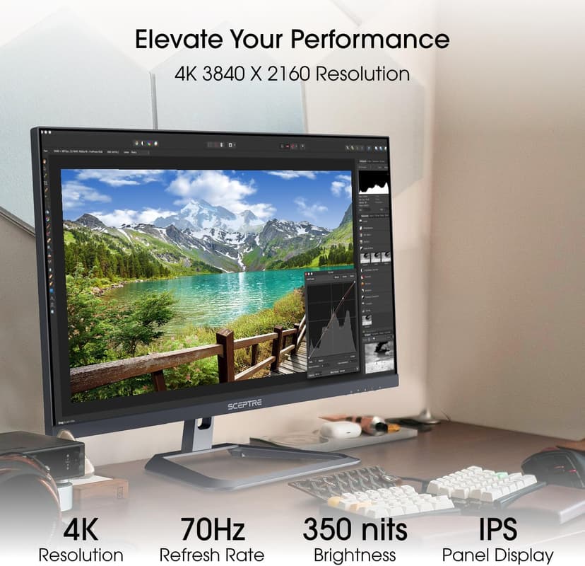 Sceptre New IPS 27-inch 4K Monitor 3840 x 2160 up to 70Hz Build-in Speakers 2025