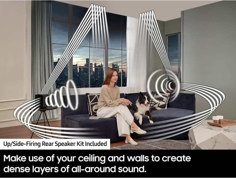 SAMSUNG HW-Q990D Q-Series 11.1.4 ch. Wireless Dolby Soundbar with Q-Symphony (2024) (Renewed) Bundle with 2 Year Enhanced Protection Pack
