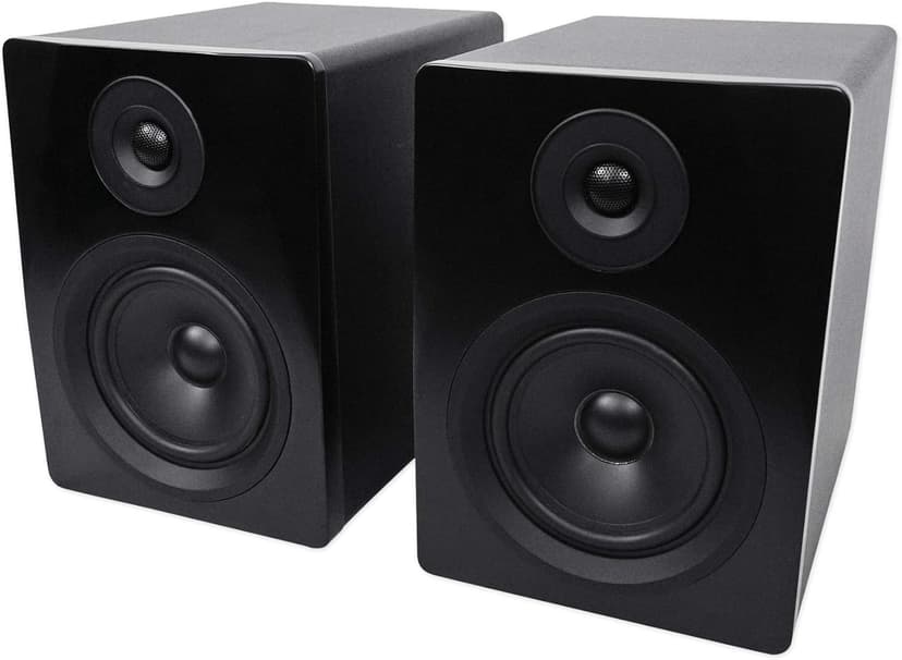 Rockville APM5B Powered USB Studio Monitor Speaker Pair in Black, 5.25", 2-Way, 250W, EQ, MDF Wood, RCA/XLR, Perfect for Studios, Recording, Music