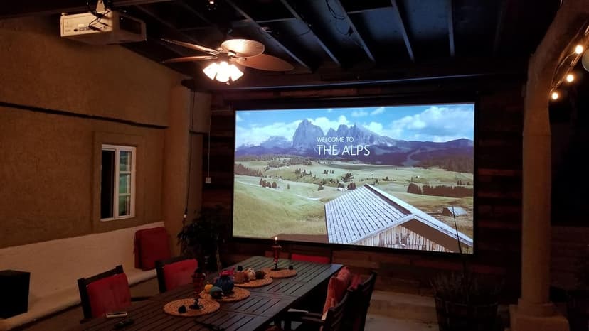 Projector Screen Elite Screens Spectrum, 150-INCH Diag 16:9, Motorized Projection Screen Movie Home Theater 4K/8K Ultra HD Ready, ELECTRIC150H2