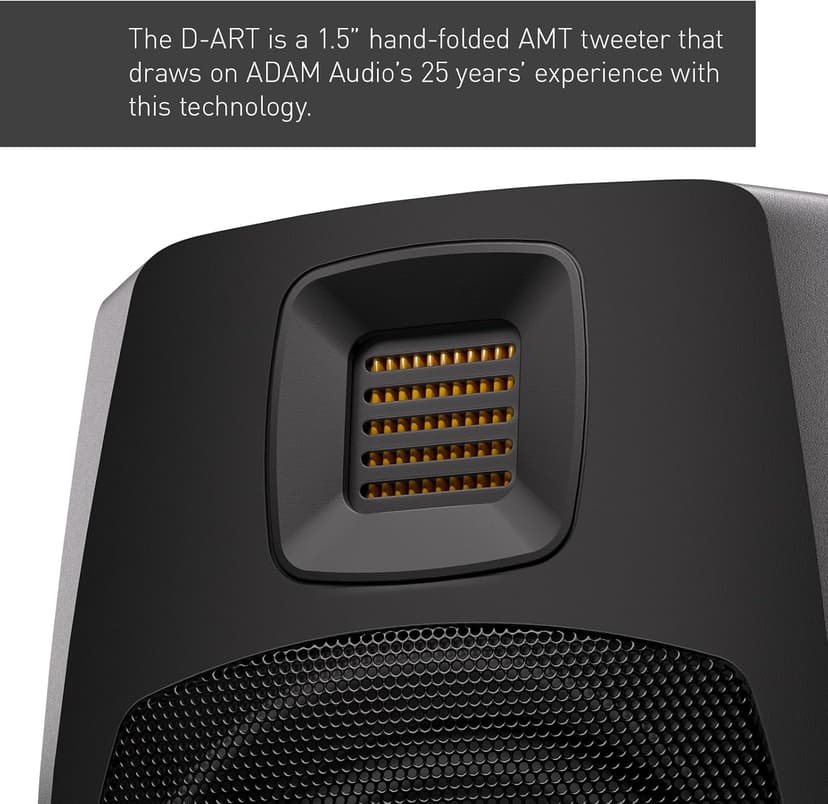 ADAM Audio D3V Active Desktop Monitoring System with USB-C Connection (Pair, Black)