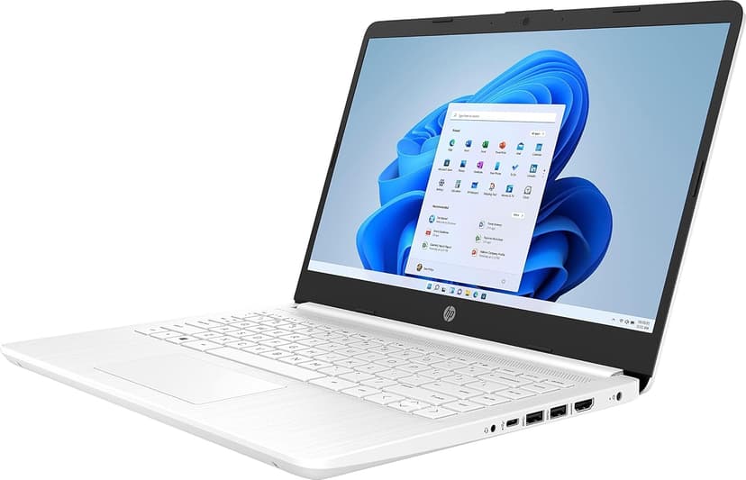 HP 14" Ultra Light Laptop for Student & Home (Intel Quad-Core N4120, 4GB RAM, 128GB (64GB + 64GB SD), 1-Year Office 365) 11-Hr Long Battery Life, IST HUB, Webcam, Win 11 Home in S Mode, Snow White