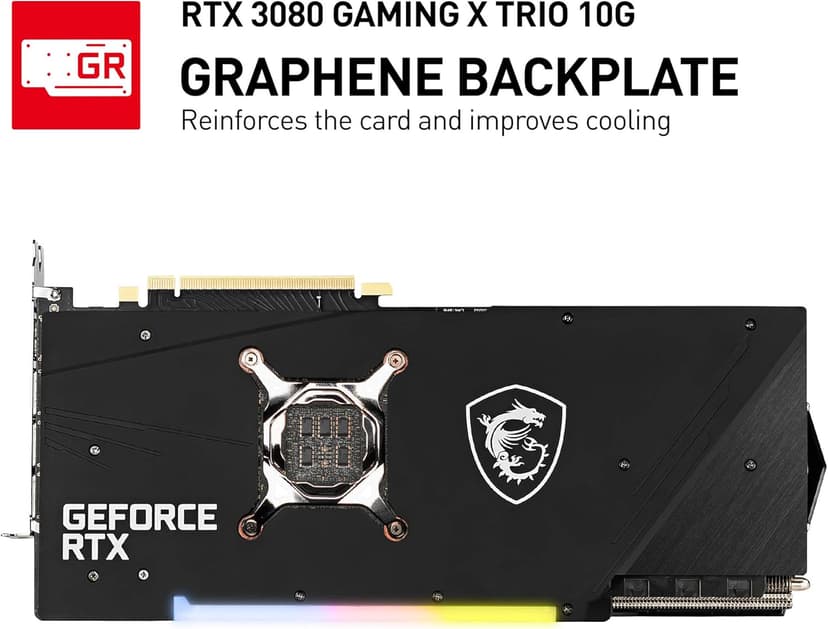 MSI Gaming GeForce RTX 3080 10GB GDRR6X 320-Bit HDMI/DP Nvlink Tri-Frozr 2 Ampere Architecture OC Graphics Card (RTX 3080 GAMING X TRIO 10G)
