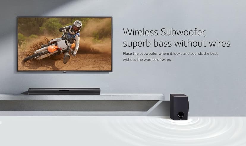 LG - Wireless Sound Bar LG 221515 160W Bluetooth Black