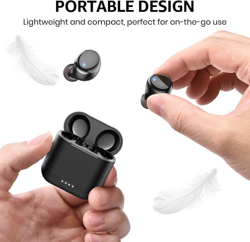 TOZO T6 Wireless Earbuds, Bluetooth 5.3 Ear Buds, Stereo Sound in Ear Headphones, 50 Hours Playtime, Wireless Charging Case, APP Customizable EQs, IPX8 Waterproof Earphones