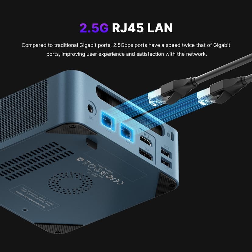 P2 Plus Mini PC, Intel i7 12700H Mini Desktop Computers, 32GB DDR5, 512GB NVMe, with Thunderbolt 4&Dual Gigabit Ethernet Ports, 4K Triple Display, Wi-Fi 6E, Bluetooth 5.2