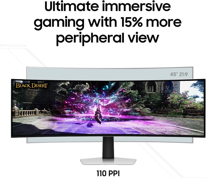 Samsung 49" Odyssey OLED (G93SC) Series Curved Gaming Monitor w QD-OLED, 240Hz, 0.03ms, Dual QHD,DisplayHDR True Black 400,AMD FreeSync Premium Pro,Height Adjustable Stand,3 Yr Warranty,LS49CG932SNXZA