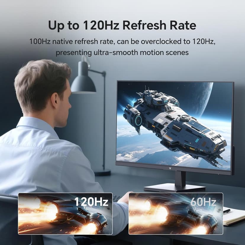 KTC 27 Inch QHD Computer Monitor 100Hz, Up to 120Hz, IPS Panel, 2K 1440P PC Gaming Monitor for Home Office, Adaptive-Sync Support, HDR10, Tilt Adjustable, H27D9
