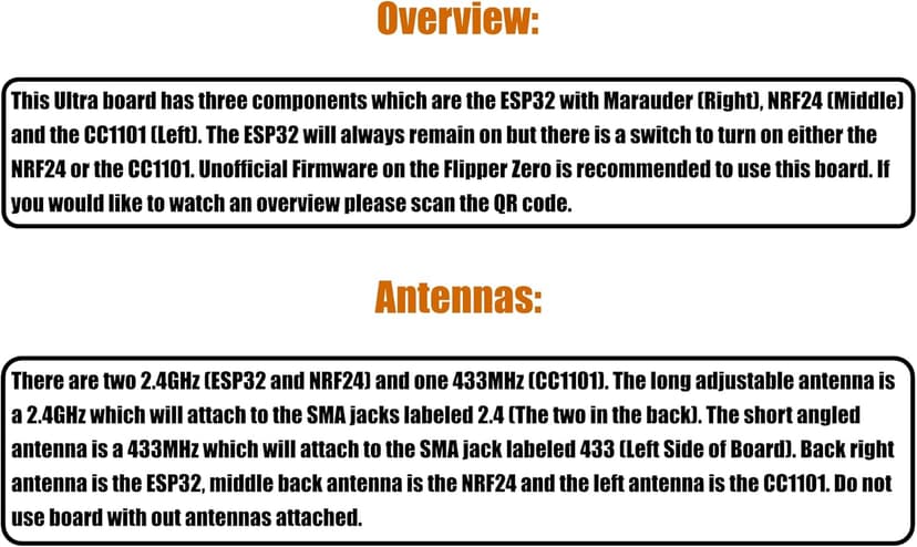 FlipMods Ultra V3 ESP32/NRF24/CC1101 3in1 WiFi Dev Board for Flipper Zero GPIO - with Marauder, Antennas, USB-C Port, Micro SD Slot