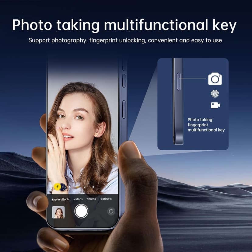 16 ProMa x Smartphone Unlocked Cell Phone, 6.99“ HD Screen 5G Phone, 8+256GB Unlocked, 7000mAh, 68+108MP Zoom Camera, Fingerprint Button Unlock-and take Photos,Dual SIM (Deep Blue)