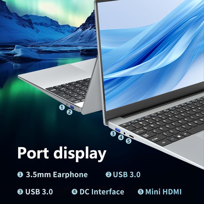 15.6 Inch Laptop, Gaming Laptop, Laptops 24GB 1TB SSD, Lap top Computer N5095, Traditional Laptops Computers 180 Angle Opening, Lap top Fingerprint Unlock Backlit Keyboard, 1920X1080 FHD IPS MINI-HDMI