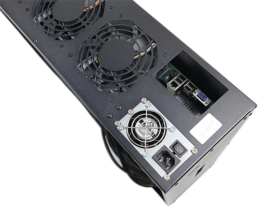 YunSPace 857 Mining Machine Motherboard,8 GPU Slots Miining Machine System,Adjustable Wind Speed Miner Barebone Motherboard with SSD,RAM(Without GPU)