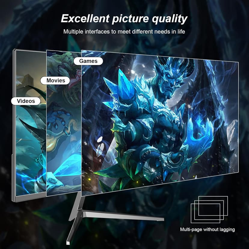 24 inch 3000R Curved Monitor 100Hz FHD 1920x1080p Refresh Rate 16:9 Aspect Ratio Ergonomic Tilt & VESA Compatible - Home Office Gaming Monitor Sync Visual Experience for Work & Play,HDMI * 2