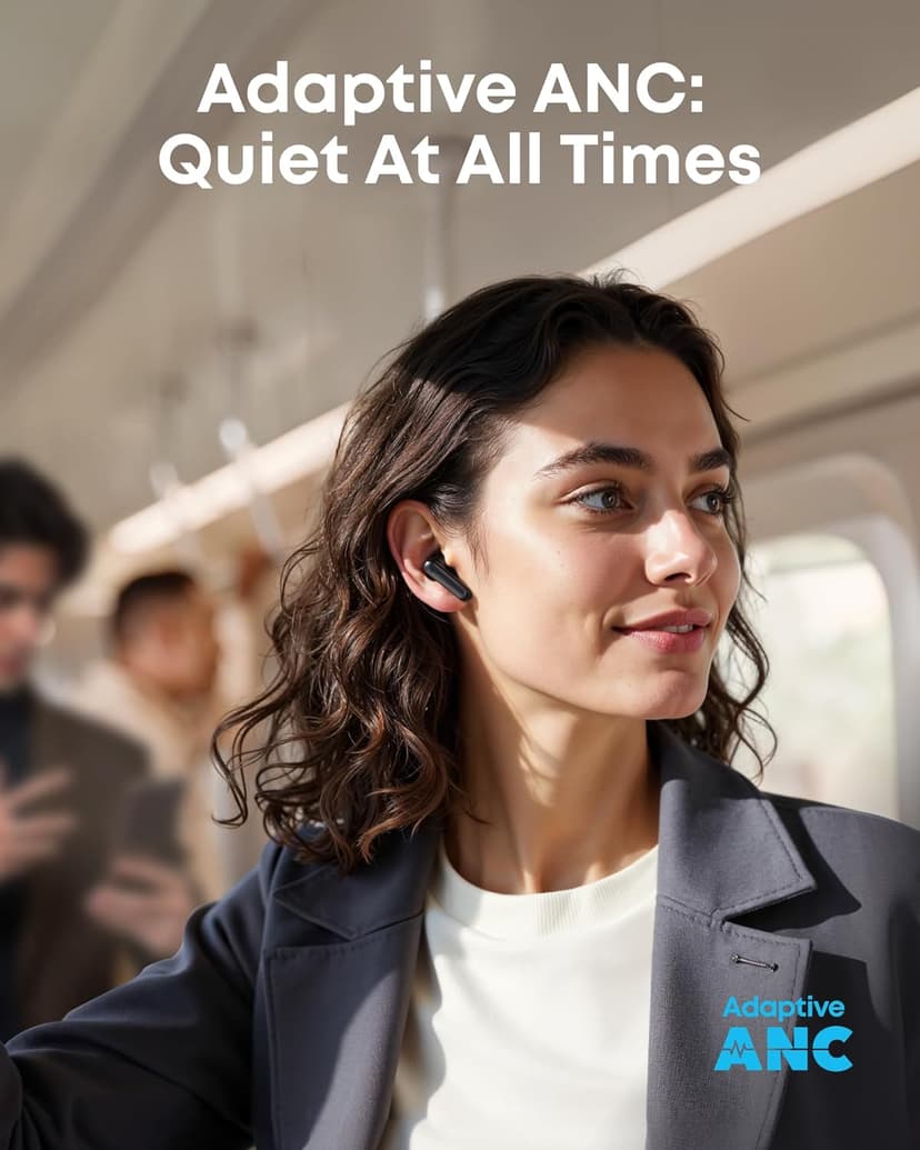 Soundcore P41i by Anker, Adaptive Noise Cancelling Earbuds with Portable Phone Charger, Only for USB-C Charging, 12H Playtime, 192H with Case, 6-Mic AI Clear Calls, IPX5 Wireless Bluetooth Earbuds