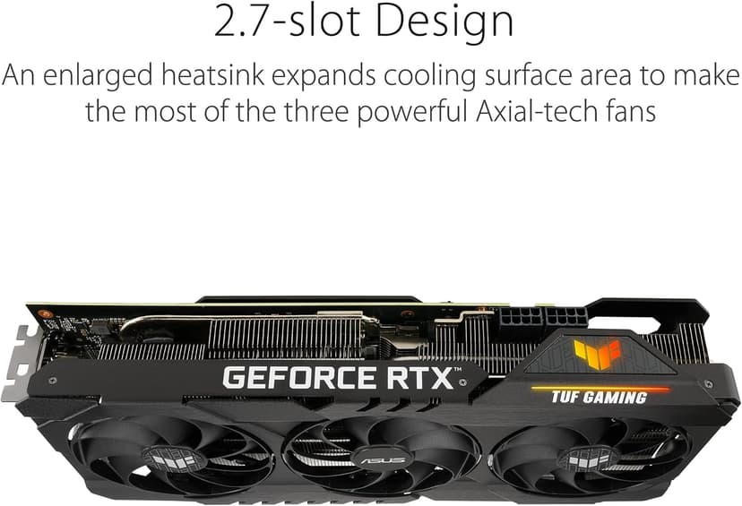 Asus TUF Gaming NVIDIA GeForce RTX 3080 Ti OC Edition Graphics Card (PCIe 4.0, 12GB GDDR6X, HDMI 2.1, DisplayPort 1.4a, Dual Ball Fan Bearings, Military-Grade Certification, GPU Tweak II)