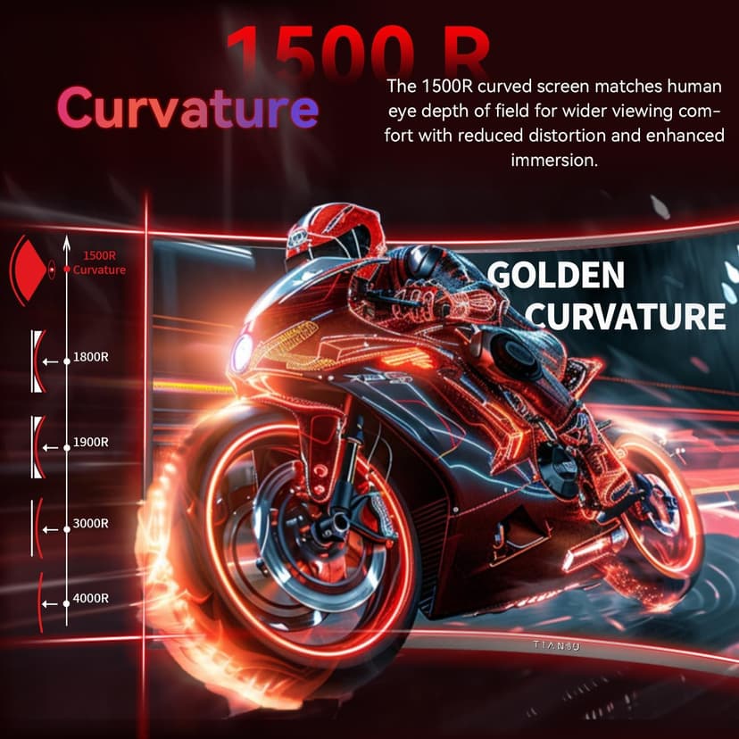 32Inch 4K Curved Monitor,160Hz UHD(3840 x 2160) Curved Gaming Monitor,1ms AMD FreeSync Premium,1500R,125% sRGB,95% DCI-P3,Monitor with Speaker,HDMI2.1,DP1.4,VESA