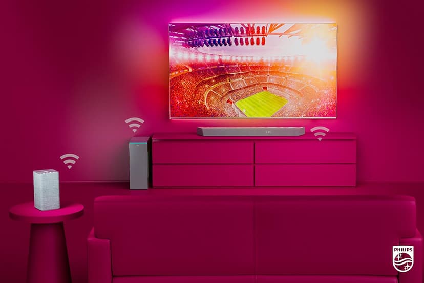 PHILIPS B8507B 3.1-Channel Soundbar with Wireless Subwoofer and Dolby Atmos - Black
