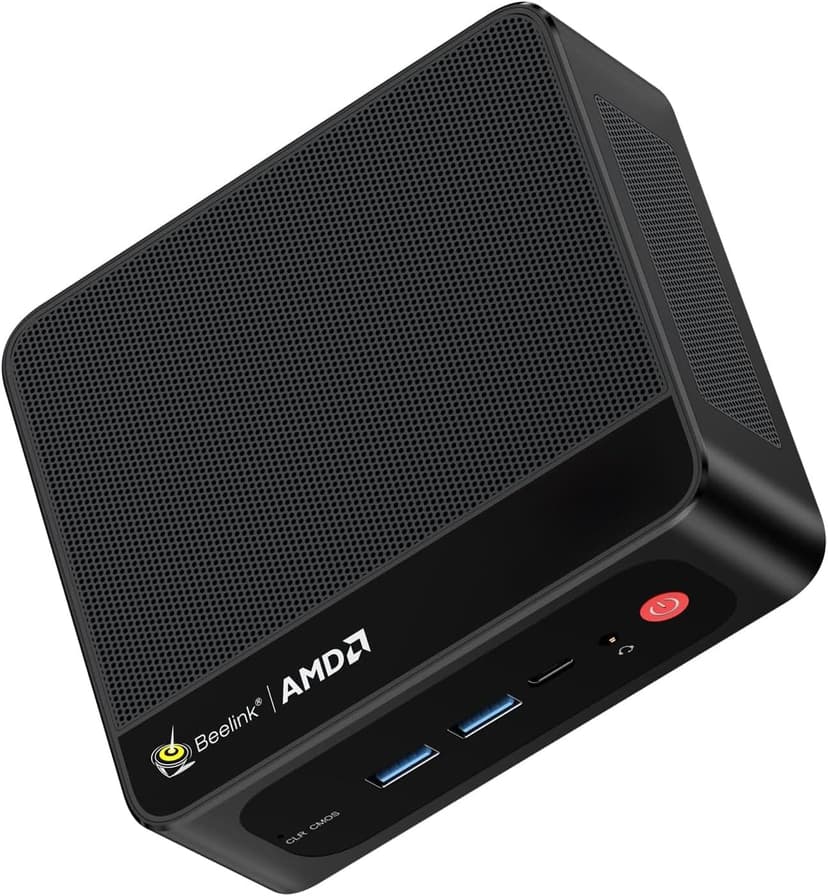 Beelink SER5 Mini PC, AMD Ryzen 7 5825U(Up to 4.5GHz) 8C/16T, Mini Desktop Computer 32GB DDR4 RAM 500GB NVMe SSD, Mini Gaming PC 4K@60Hz Output/BT5.2/WiFi 6 for Office/Gaming/Home