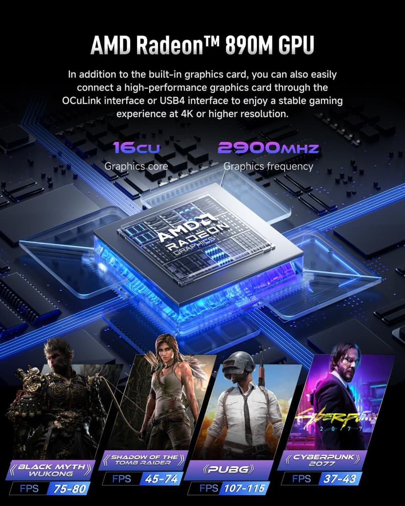 2025 Upgraded XG1-370 AI Mini PC, AMD Ryzen AI 9 HX 370 (12C/24T, up to 5.1GHz, 80 Tops), 64GB+1TB, 4x4K / 1x8K Output, WiFi 7, External GPU Support, Silent Cooling, Win 11 Pro, Gaming & Pro Creation