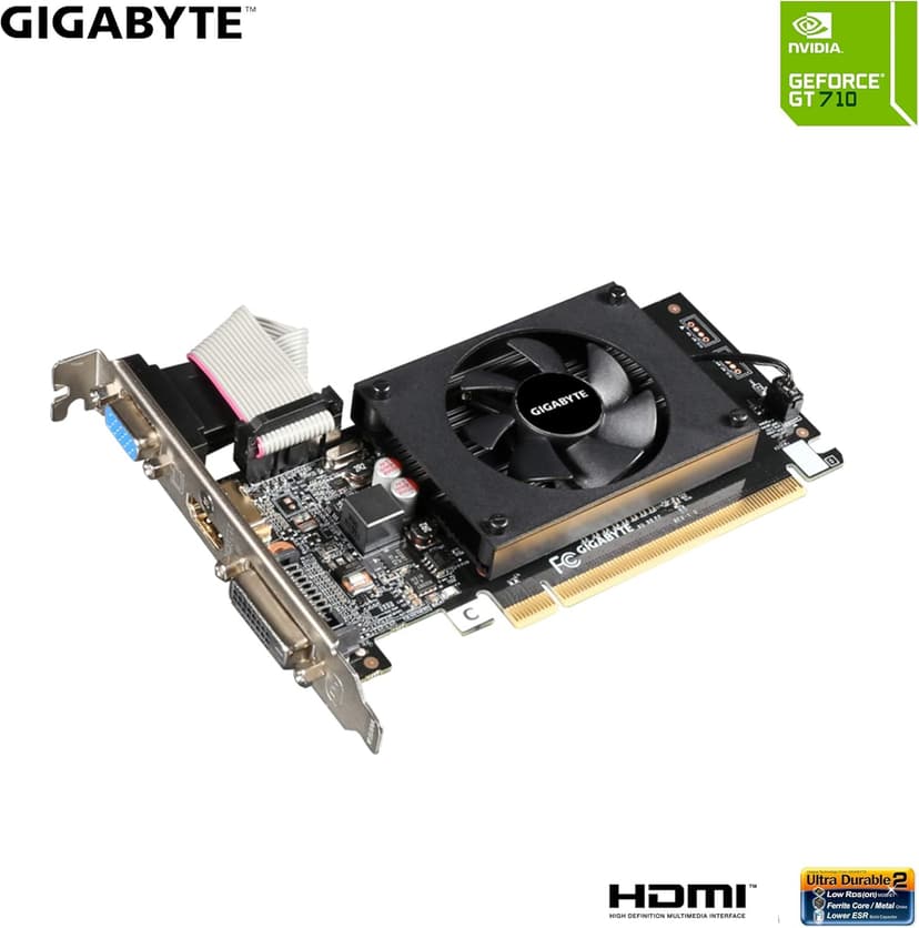 GIGABYTE 2GB RAM DDR3 SDRAM Video Graphics Cards GV-N710D3-2GL REV2.0