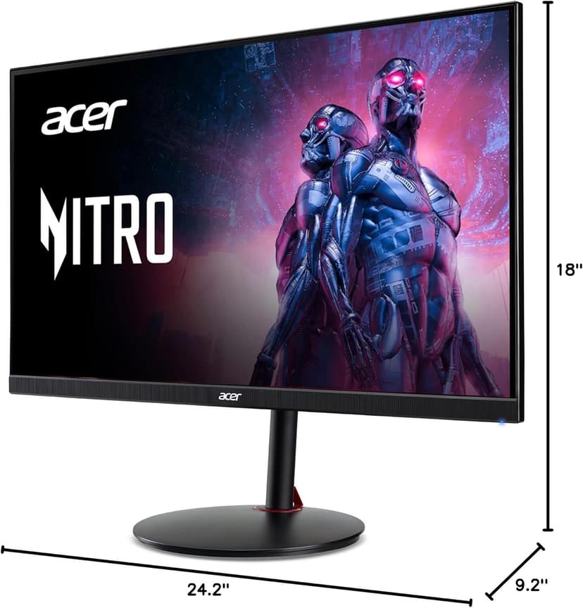 Acer Nitro 27" WQHD 2560 x 1440 PC Gaming IPS Monitor | AMD FreeSync Premium Up to 180Hz Refresh 0.5ms DCI-P3 95% 1 Display Port 1.2 & 2 HDMI 2.0 XV271U M3bmiiprx,Black