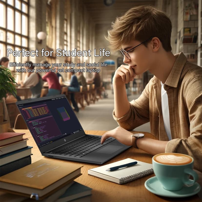 HP 14 Ultrabook • Back to School Limited Edition w/Microsoft 365 • Intel 4-Core CPU • 16GB RAM • 1.6TB Storage (128GB OnBoard w/ 512GB Portable Drive + 1TB OneDrive) • Black • Win 11