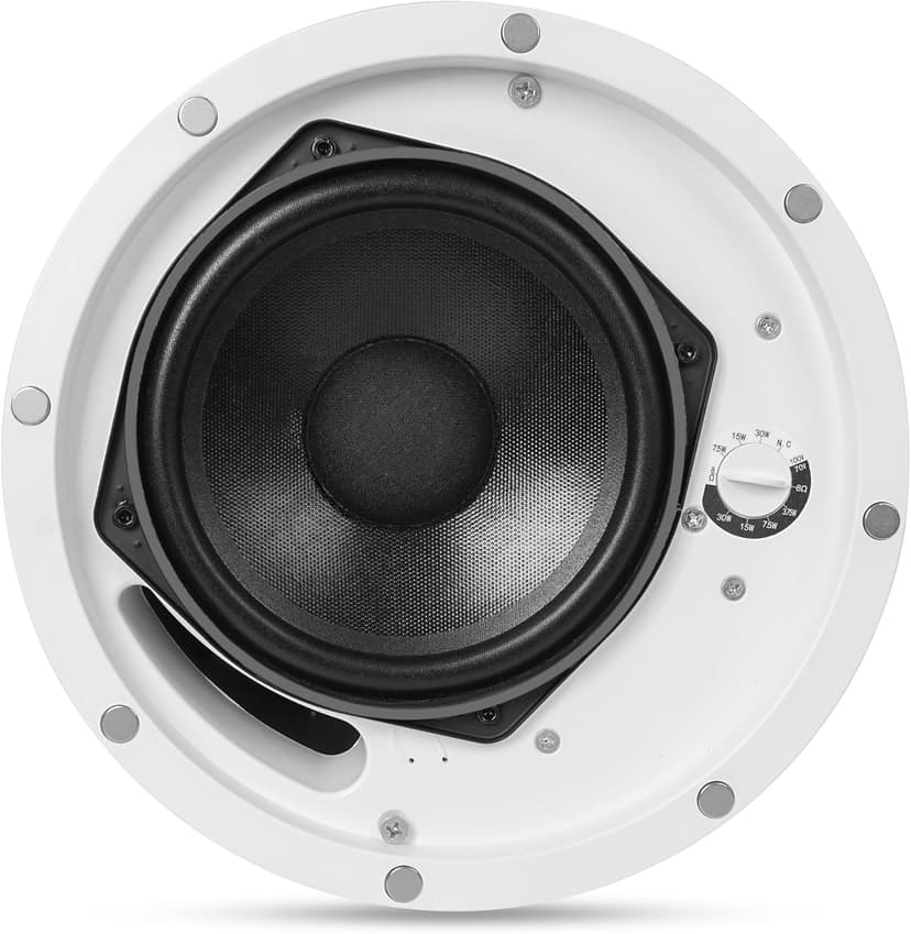 Sound Town Commercial Restaurant Audio Set, with One 6-Zone 70V/100V Amplifier with Bluetooth, 12 x Two-Way 6.5-Inch in-Ceiling Speakers, Two Dual 8-Inch Subwoofers (P18X12C6N2S28)