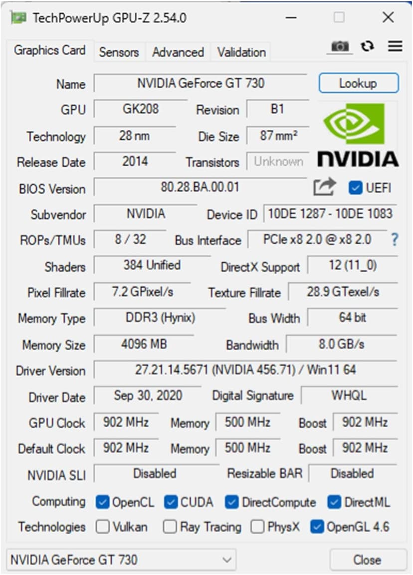 QTHREE GeForce GT 730 4GB DDR3 Low Profile Graphics Card, 2X HDMI, DP, VGA, PCI Express 2.0 x8,Gaming Video Card,Computer GPU for PC