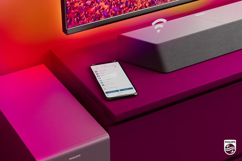 PHILIPS B8507B 3.1-Channel Soundbar with Wireless Subwoofer and Dolby Atmos - Black