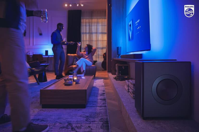 PHILIPS Fidelio FB1 7.1.2-Channel Surround Sound Soundbar with Integrated Dolby Atmos and Subwoofer + DTS Play-Fi, All-in-One, Premium Design and Materials