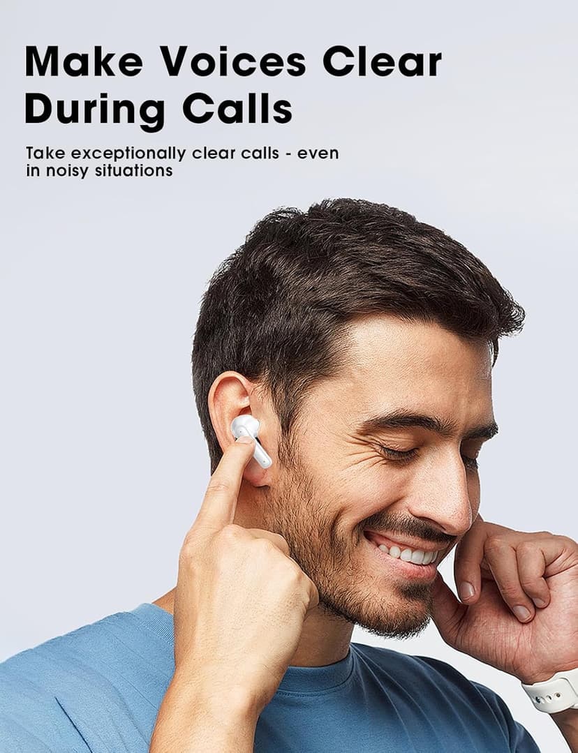 ZZU Wireless Earbuds, 2025 Ear Buds with Big Bass Stereo Sound, Lightweight Bluetooth Headphones with 48 Hours Playtime, in-Ear Fit Earphones, IPX7, Hands-Free Calls with AI for iPhone, Android, Pad