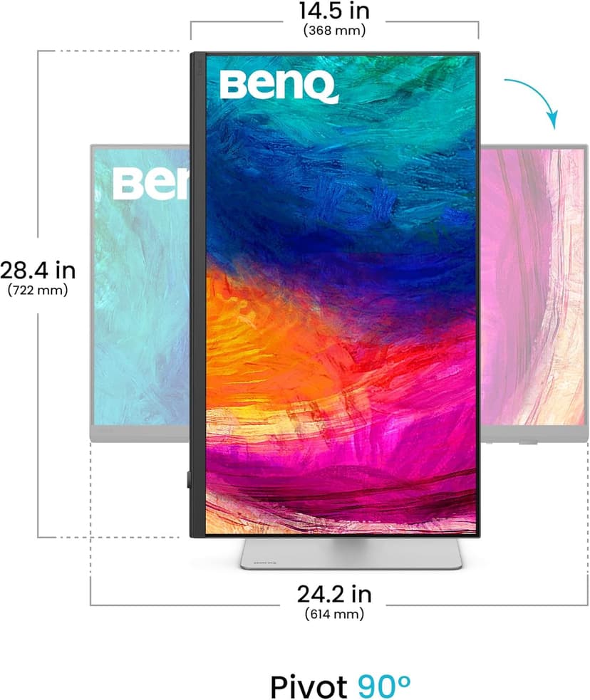 BenQ PD2730S 27" 5K 218 PPI Mac Monitor, 90W Thunderbolt 4, 98% P3, Uniformity, 2000:1 Contrast, Nano Matte Panel, Daisy Chain, KVM, Height Adjustable, for 3D Artists, VFX Animators, Game Designers