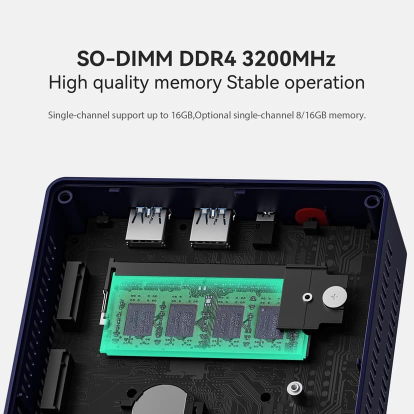 Beelink Mini PC, Mini S13 Mini Computer Intel Twin Lake N150(up to 3.6GHz), Desktop Computers 16G DDR4 RAM 500G NVMe SSD, Small PC 4K UHD HDMI/Wifi6/BT5.2 for Office/Home/HTPC/2.5G*2