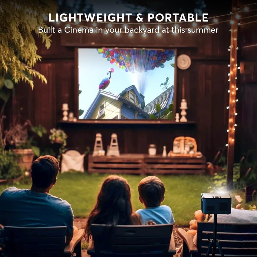 [2s Focus with Remote] PANSEBA 4K Projector, Native 1080P Bluetooth Projector, Portable Outdoor Movie Projector, Mini Projector for Home Theater, Compatible with Smartphone,HDMI,USB,TV Stick