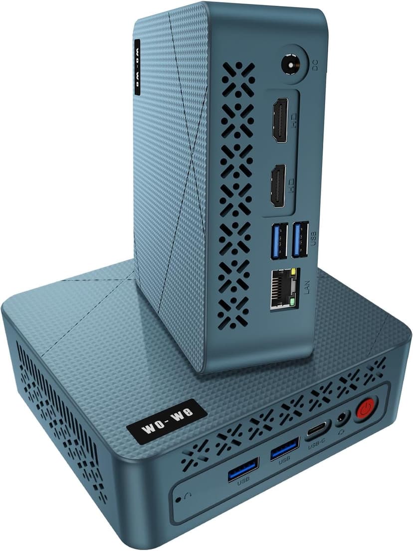 wo-we H5 Mini PC Intel Twin Lake N150 (3 Year After-Sale Support) 16GB DDR4 RAM 512GB M.2 PCLe SSD 4C/4T 4K Triple Display Dual HDMI&Type-C,USB3.2 x4 Mini Desktop Computer for Home Office Business