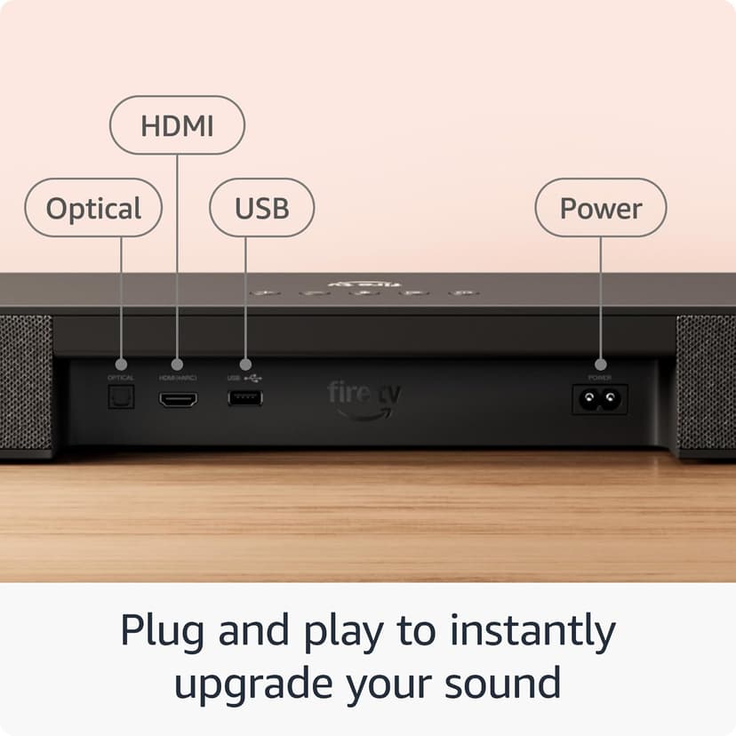Amazon Fire TV Soundbar Plus (newest model) with built-in subwoofer, 3.1 channel, Dolby Atmos, clear dialogue