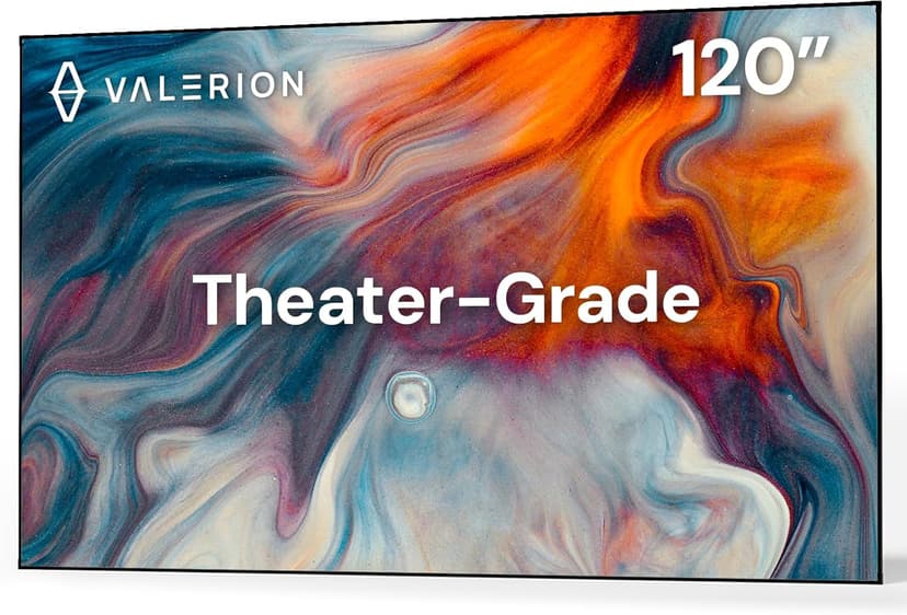 120-inch Fixed Frame Projector Screen, 1.3 dB Gain, 80% PQE, 4K/8K Ultra HD, 3D Wall Mount Projector Screen, Works with Long Throw, Short Throw & Ultra Short Throw Projectors
