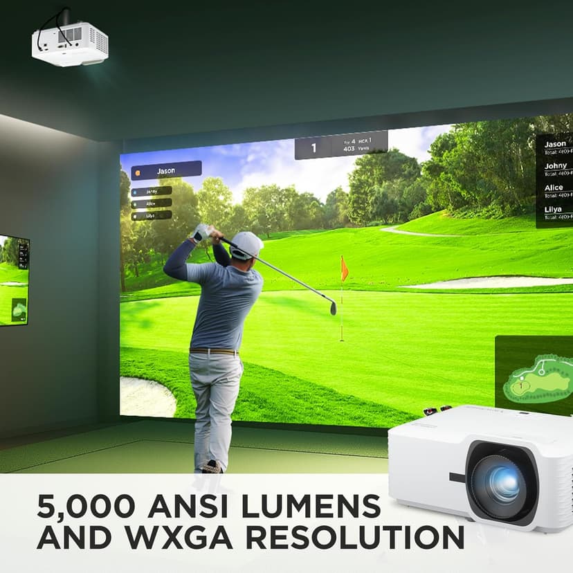 ViewSonic LS741HD 5000 Lumens 1080p Laser Projector with H/V Keystone, 4 Corner Adjustment, 360 Degree Projection, 1.6x Optical Zoom, LAN Control, and 24/7 Operation