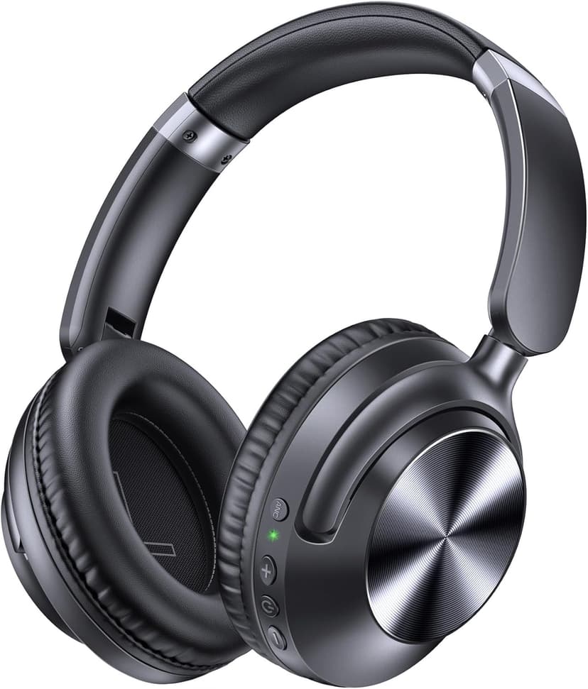 TAGRY Hybrid Active Noise Cancelling Headphones 100H Playtime Wireless Over Ear Bluetooth Headphone with Hi-Res Audio Fast Charging Comfort Earcups Headsets for Travel Home Office Phone PC Black
