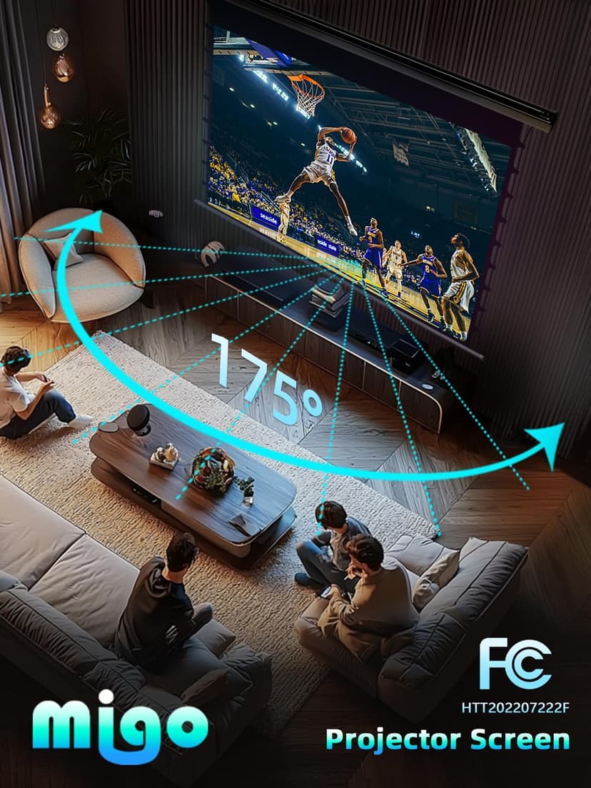 100 Inch Projector Screen Tab-Tension,Motorized Projector Screen Pull Down with 4K HD Partial Ambient Light Remote,Wall Mount Ceiling Mount Automatic Movie Screen for Home Theater(Black Housing)