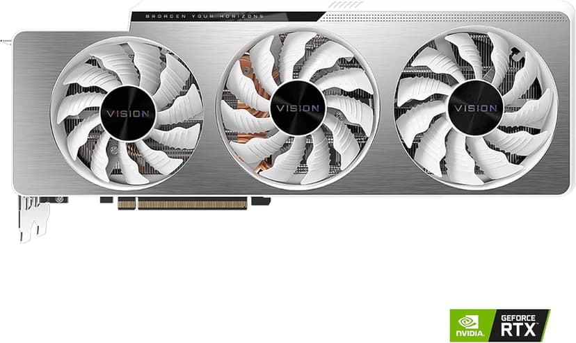 GIGABYTE GeForce RTX 3080 Ti Vision OC 12G Graphics Card, 3X WINDFORCE Fans, 12GB 384-bit GDDR6X, GV-N308TVISION OC-12GD Video Card