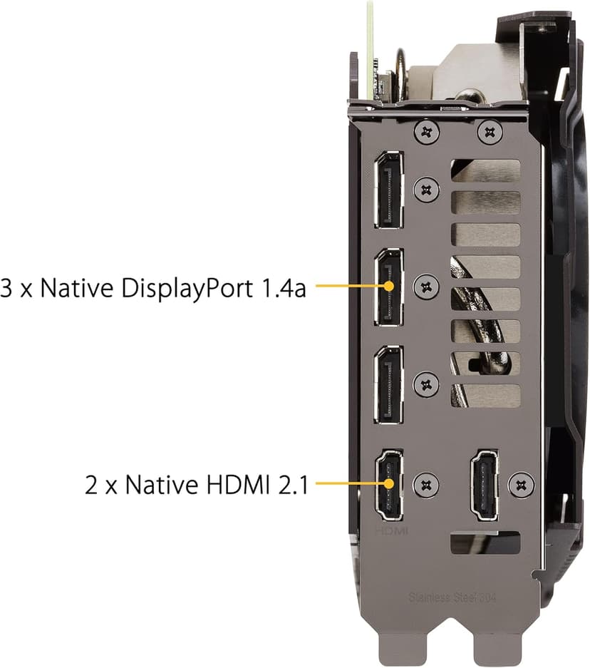 Asus TUF Gaming NVIDIA GeForce RTX 3080 Ti OC Edition Graphics Card (PCIe 4.0, 12GB GDDR6X, HDMI 2.1, DisplayPort 1.4a, Dual Ball Fan Bearings, Military-Grade Certification, GPU Tweak II)