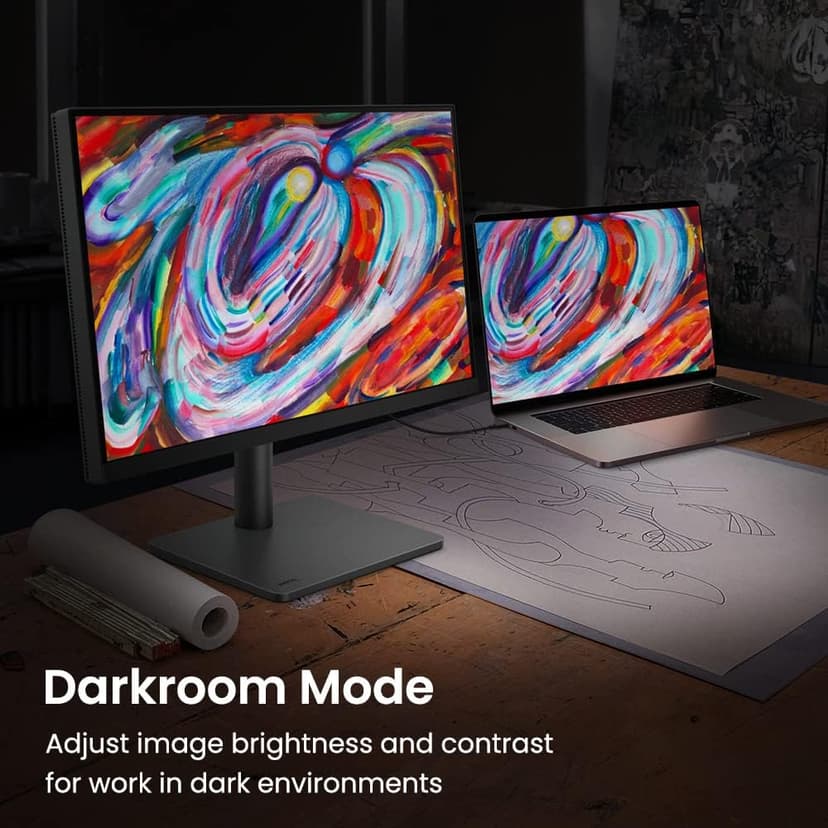BenQ PD3205U Mac-Ready Monitor 32" 4K UHD | 99% Rec.709 & sRGB | IPS | DeltaE ≤3 | ICC Sync | Calibration Report | AQCOLOR | Uniformity | HotKey Puck | Ergonomic | DisplayPort | USB-C (65W) | USB Hub