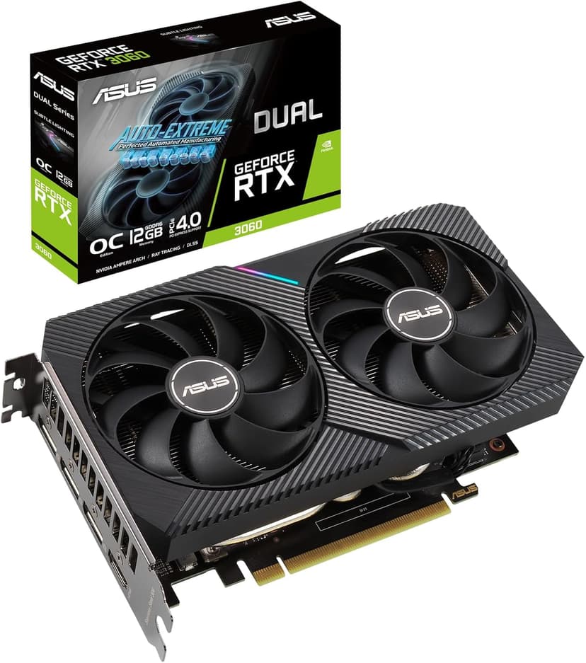 ASUS Gaming Graphics Card - GeForce Dual RTX 3060, 12GB GDDR6, RGB, LHR, Ray Tracing, DLSS