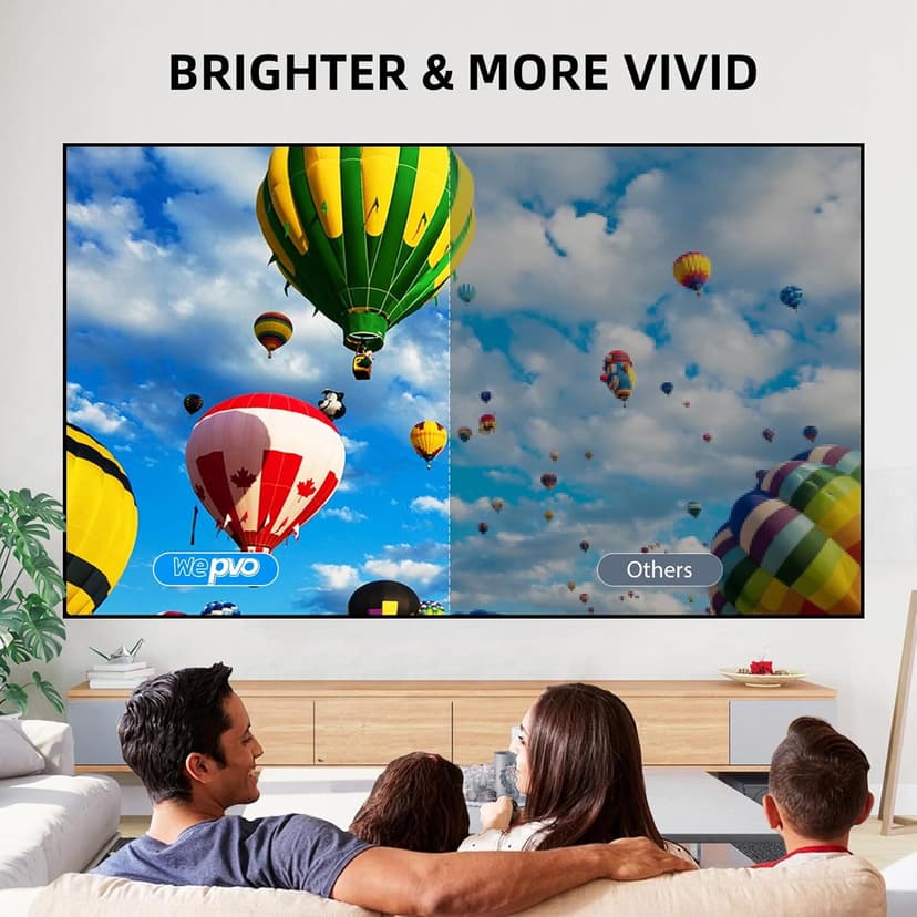 Projector Mini Portable Outdoor Movie Projectors, LED Pico Video Projector for Home Theater Film Projectors, Compatible with Smartphone/ Tablet/ Laptop/ TV Stick/ PS/ USB