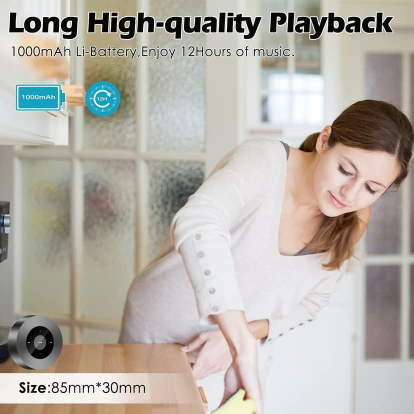 LED Smart Touch Play Bluetooth Speaker/Portable Wireless Speakers with HD Sound / 12-Hour Playtime/Bluetooth 5.0 / TF Card Support Play/Aux in Port Speaker (Gray)