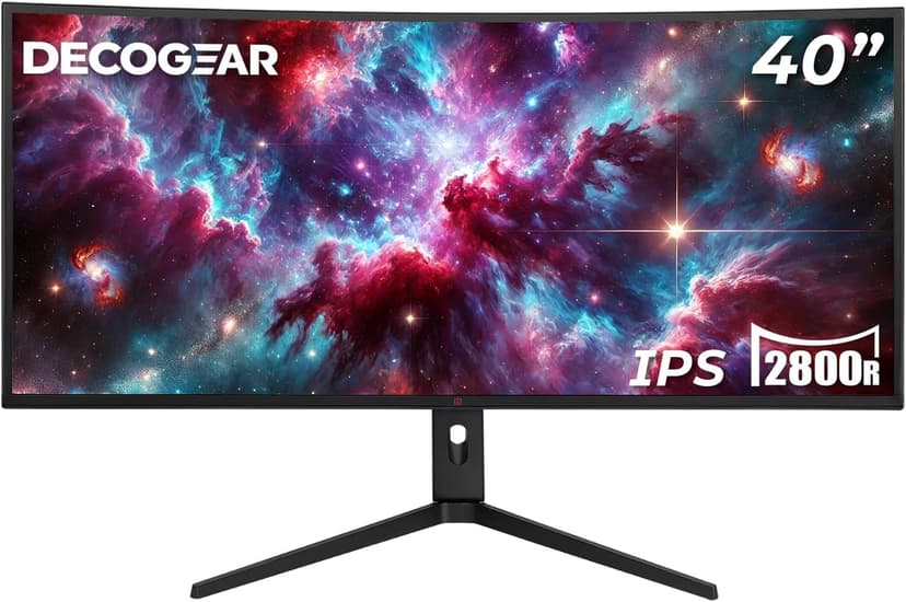 Deco Gear 40 Curved Ultrawide Nano IPS Monitor, 5120x2160 5K2K, 21:9, HDR10, AdaptiveSync, 100% sRGB, HDMI 2.0, DP, USB-C