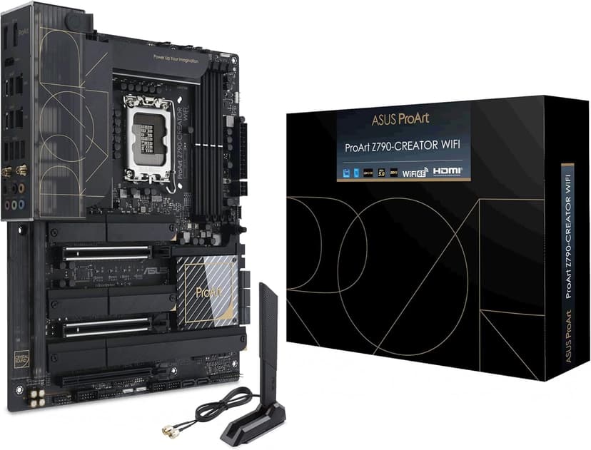 ASUS ProArt Z790-Creator WiFi 6E LGA 1700(Intel 14th,13th&12th Gen) ATX Content Creator Motherboard(PCIe 5.0,DDR5,2X Thunderbolt 4,10G&2.5G LAN,4xM.2/NVMe SSD,Front Panel USB 3.2 Gen2x2 Type-C).